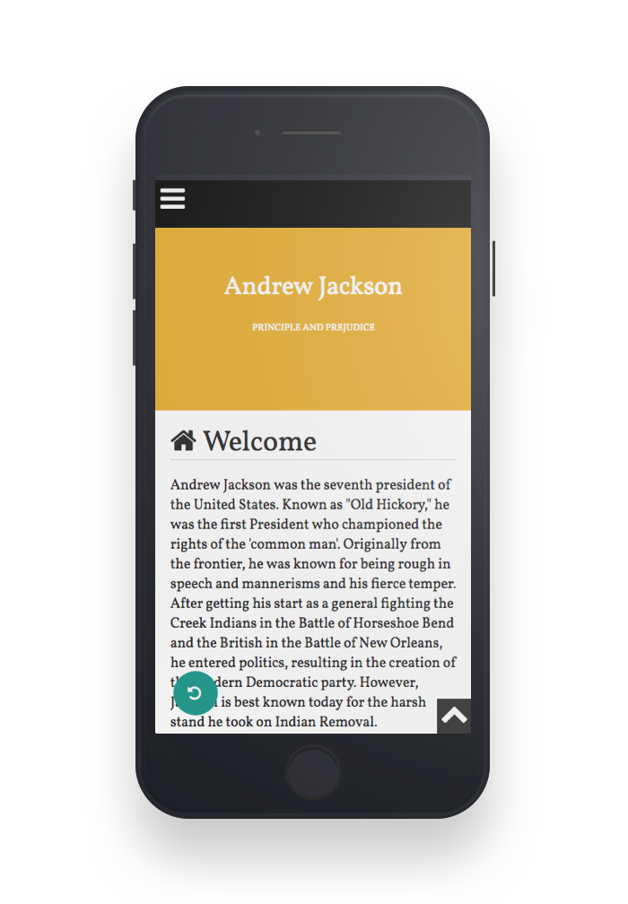 Andrew Jackson - website teaser